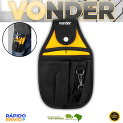 Porta Ferramentas Com 6 Bolsos Em Lona Reforçada Vonder Até 1,5Kg Resistente Oferta Premium