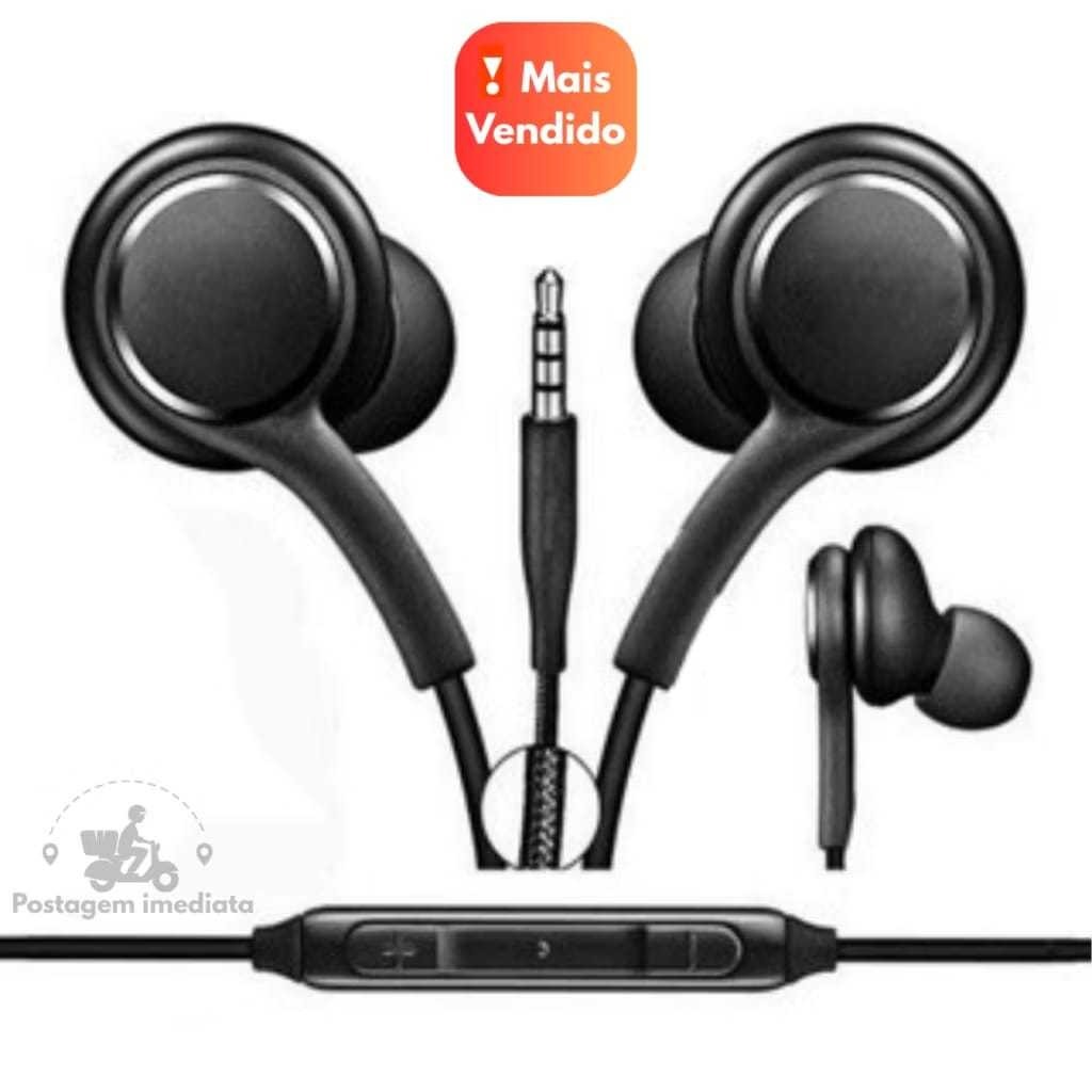 Fone de Ouvido com Fio Reforçado Alta Qualidade Fones Graves Fortes em Oferta na Shopee