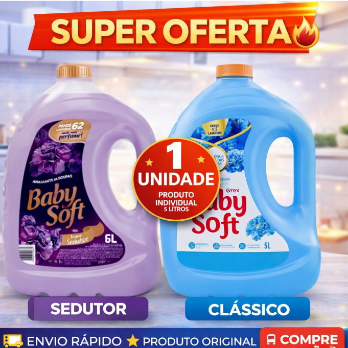 Amaciante Baby Soft Toque Carinho/ Toque Sedutor 5L em Oferta na Shopee