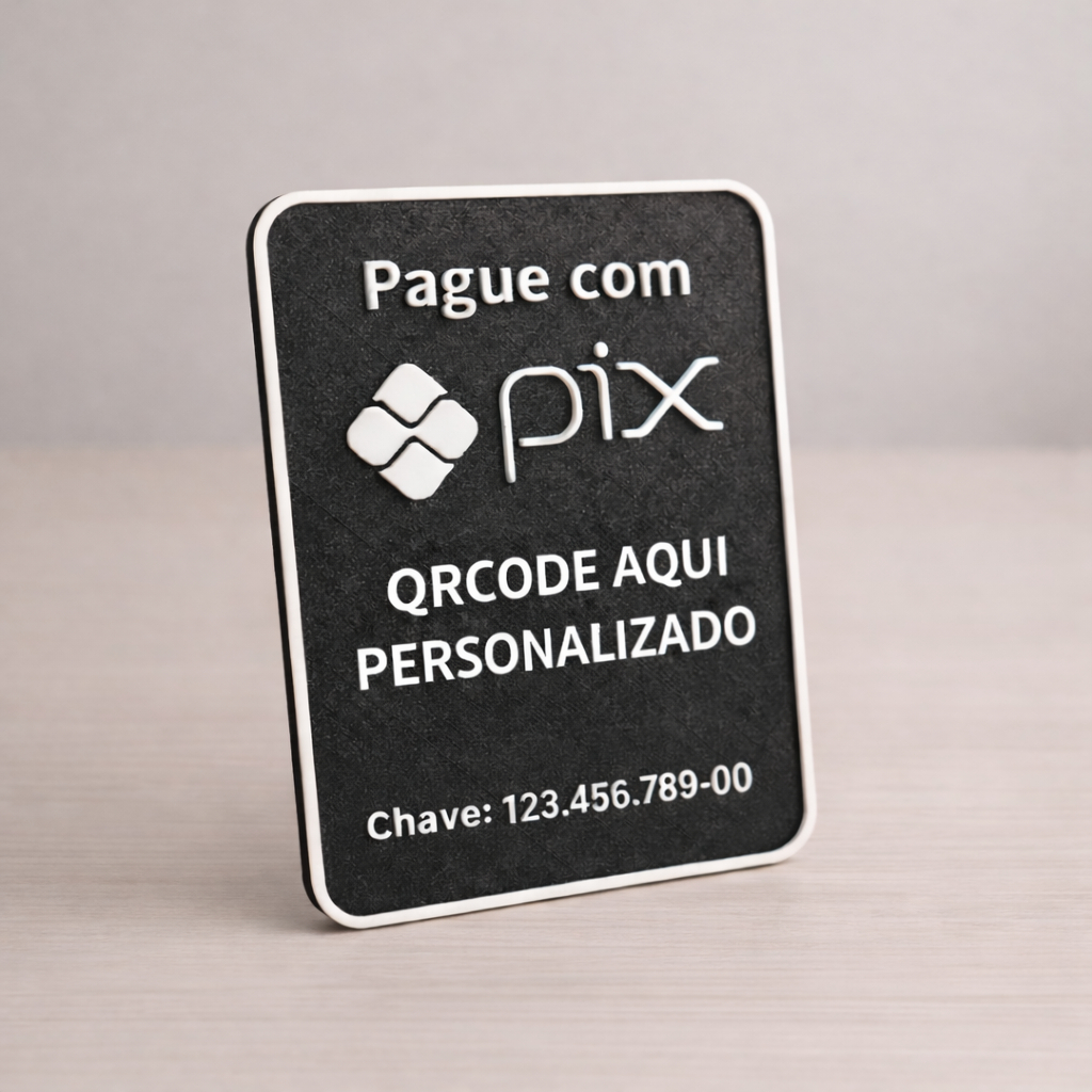 Placa Pix Personalizada Vendas | Para Comércios e Balcões Lojas em Oferta na Shopee