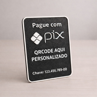 Placa Pix Personalizada Vendas | Para Comércios e Balcões Lojas em Oferta na Shopee