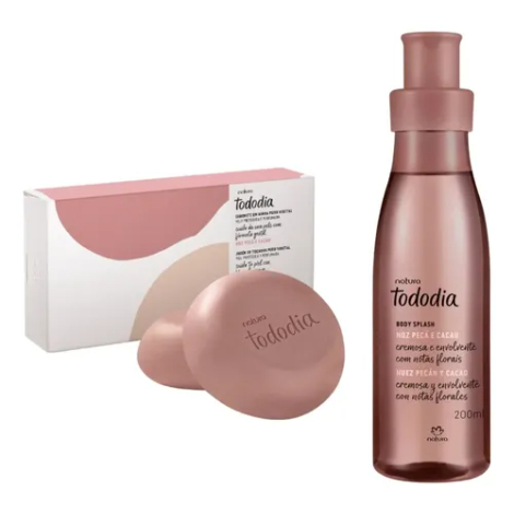 Kit Tododia Noz Pecã E Cacau Body Splash + Cx.Sabonete com 2x90g