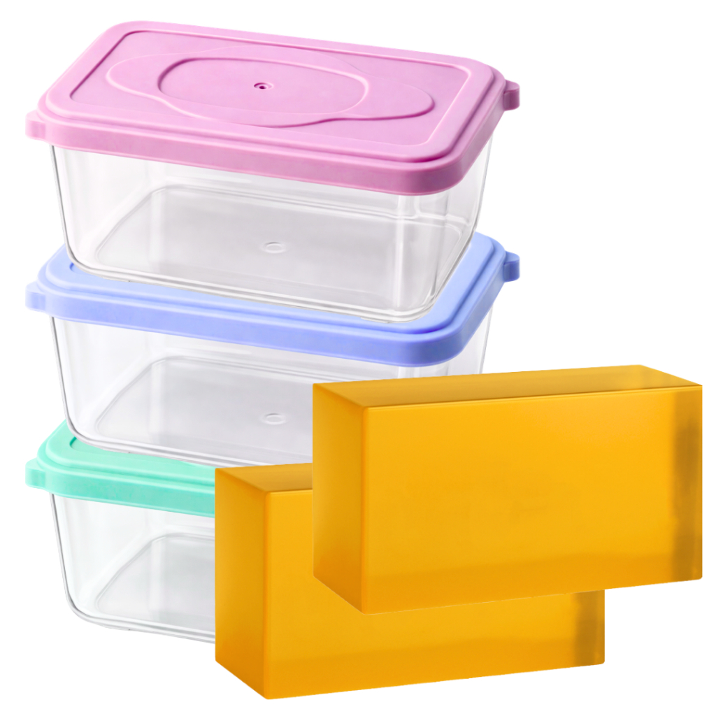 Kit 20 Forma De Sabão Plástico Sabonete Barra Sabão Caseiro Direto Da Fabrica 250 Ml Gelo