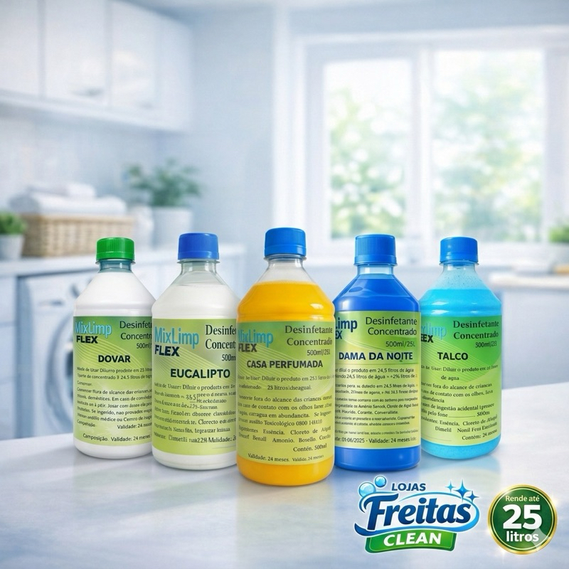 Desinfetante Concentrado de 500ml / Mix Limp / Preços a partir de R$ 12,90