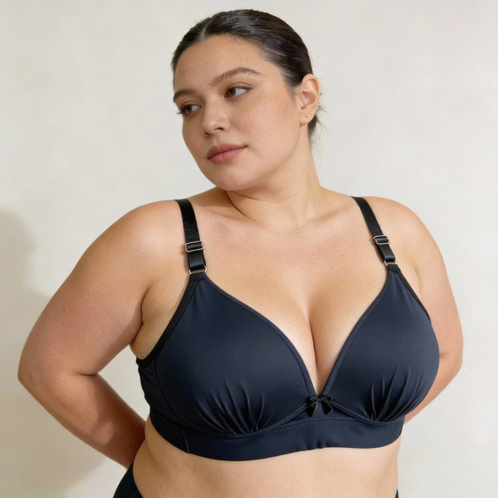 Sutiã Plus Size Com Bojo Soft Sustentação Reforçada Alça Larga Confortável Feminino em Oferta na Shopee