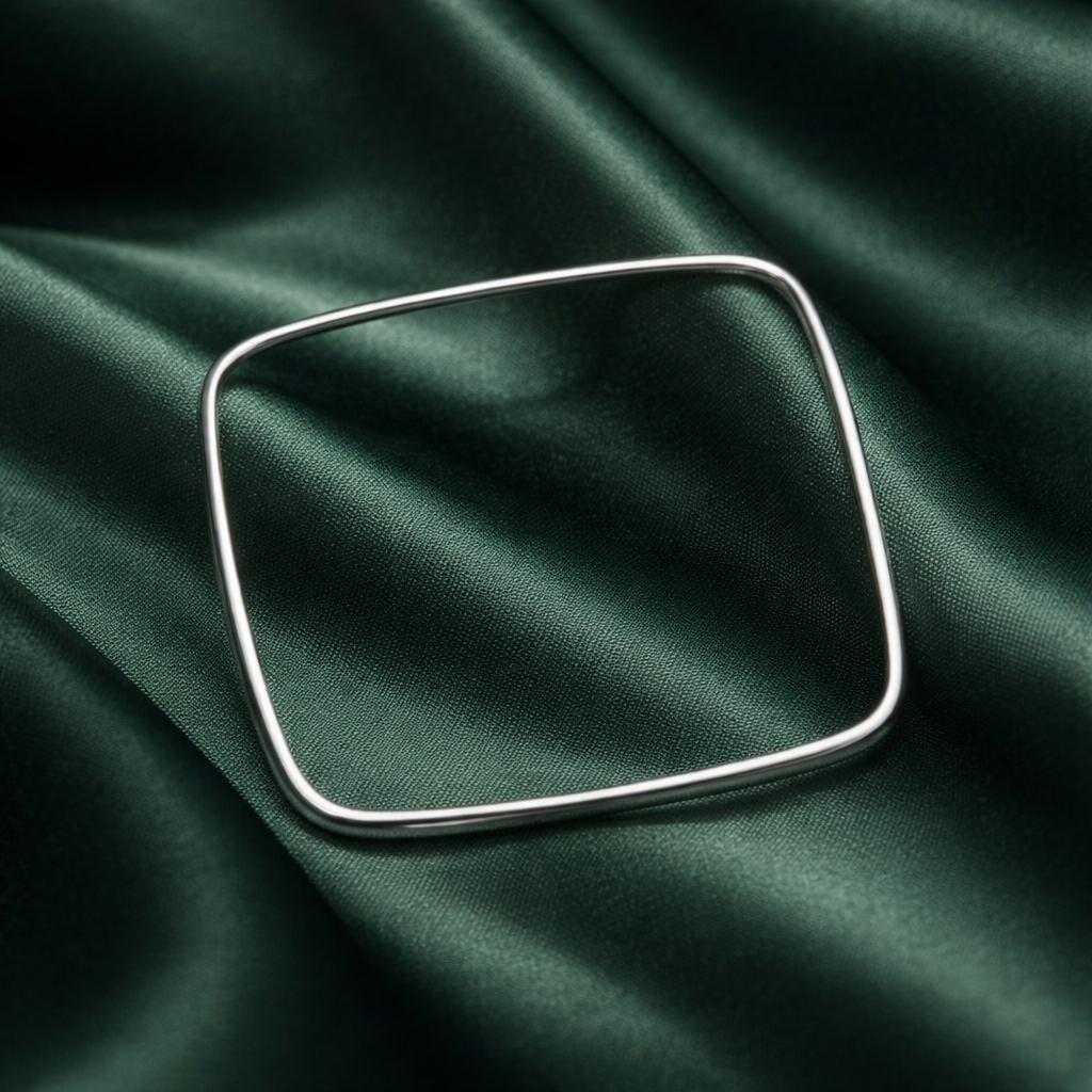 Bracelete Fio Quadrado Liso em Prata 925