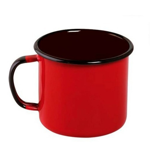 Caneca Esmaltada Agata 160ml Ewel Original Indução N6 Café - Vermelho