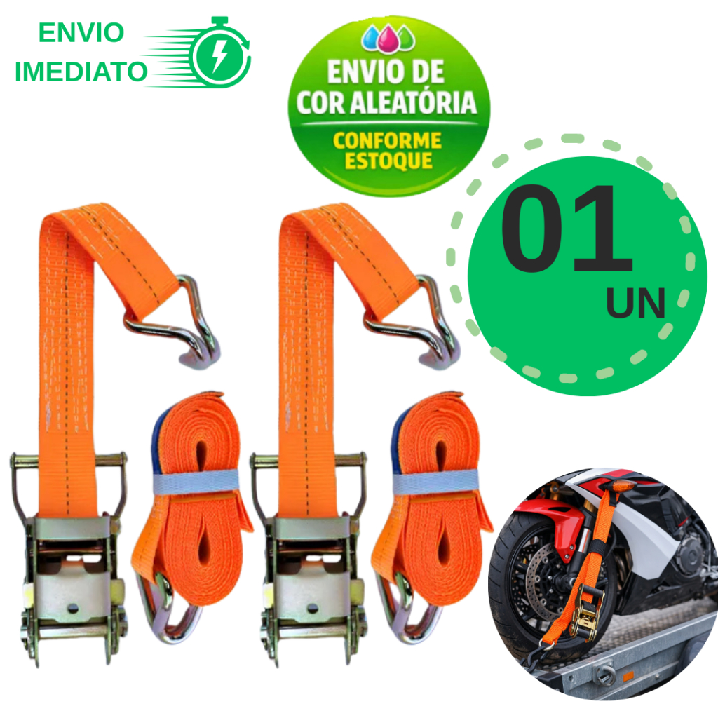 Cinta Catracada Amarração de Carga Reforçada Prender Moto Caminhão Reboque em Oferta na Shopee