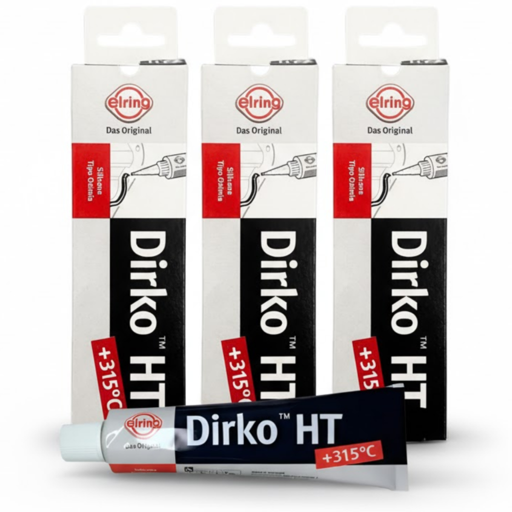 Kit 3 Colas Junta Silicone Alta Temperatura Dirko Ht Elring