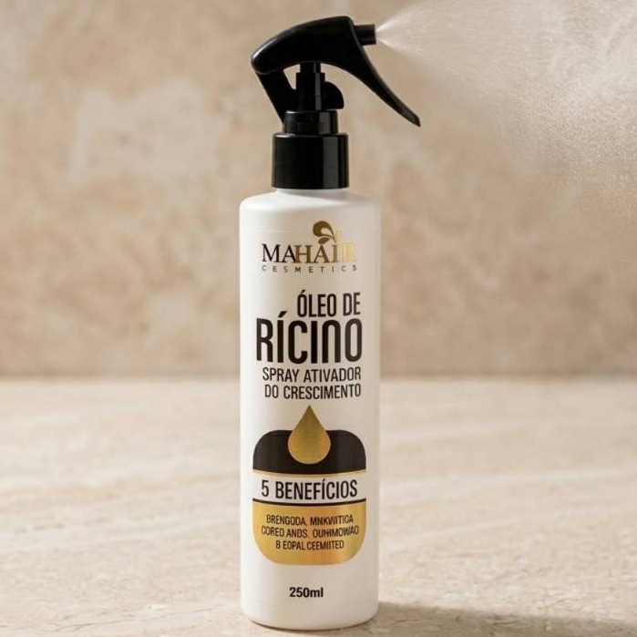 Spray de Cabelo Finalizador Multifuncional Protetor Térmico Óleo de Rícino Mahair - Promoção !