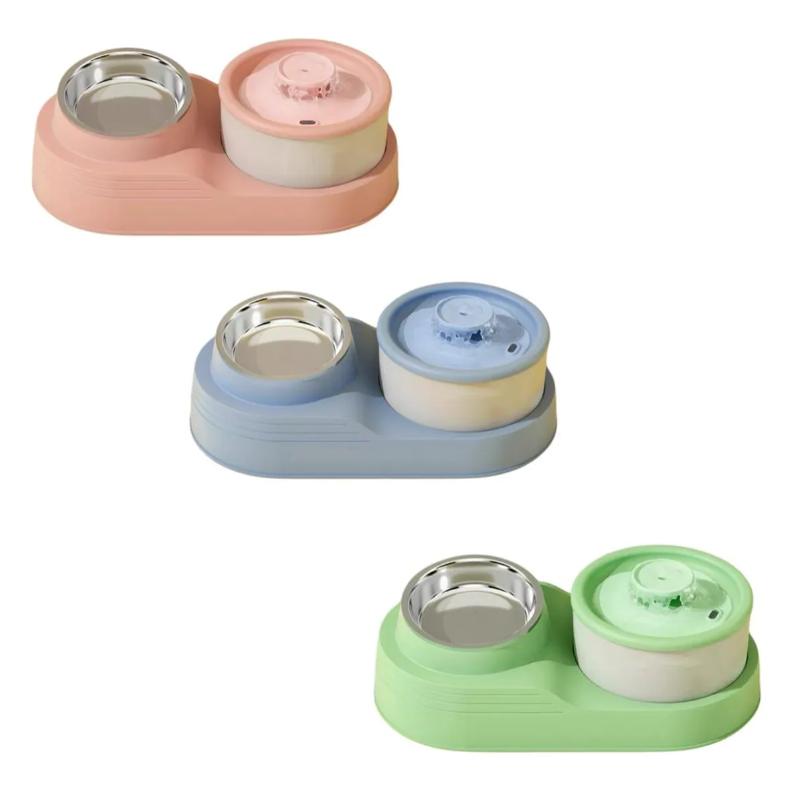 Fonte De Agua Gatos Bebedouro Comedouro Inox Usb 