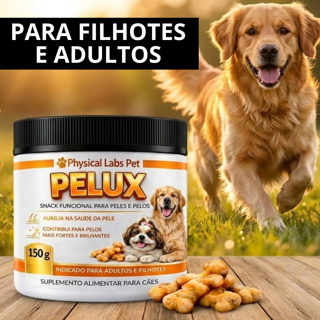 Suplemento para Cachorro Pet Anti Queda de Pelo Adultos e Filhotes Pele e Pelagem Saudável