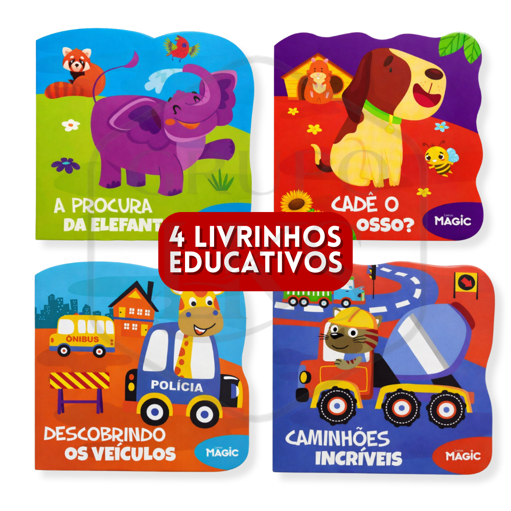 Livros Baby Variados Educativos para Bebê Curtas histórias infantis  Começando a falar  MAGIC