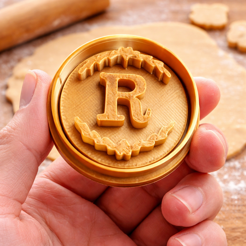 Carimbo para Bolacha Letra + Cortador Biscoito Personalizado 4cm em Oferta na Shopee