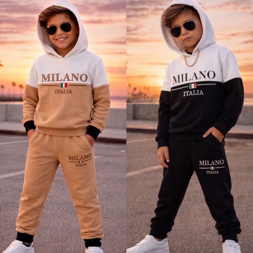 Conjunto Infantil Menino Casaco+Calça Peluciado Estiloso Premium De Inverno em Oferta na Shopee