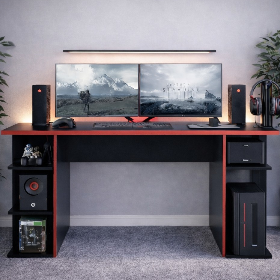 Mesa Gamer Escrivaninha Multiuso Quarto Organizador Escritório Computador Jogos Pc Notbook Cores