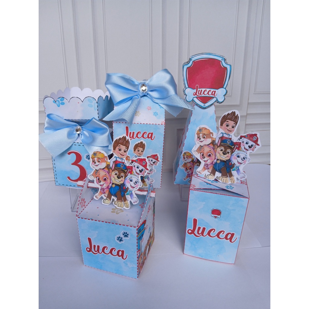 Caixinhas Personalizadas PATRULHA CANINA  Lembrancinhas Kit Festa Personalizados