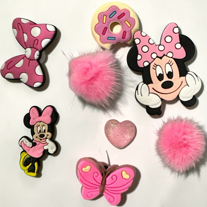 Kit Pins Bottons Ratinha Rosa Claro para Babuche – Fofo Feminino 🎀✨