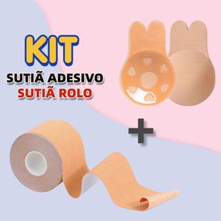 Kit 2 Conjunto para levantar o peito 1 Sutiã Rolo Adesivo + 1 par Sutiã Adesivo Pushup em Oferta na Shopee