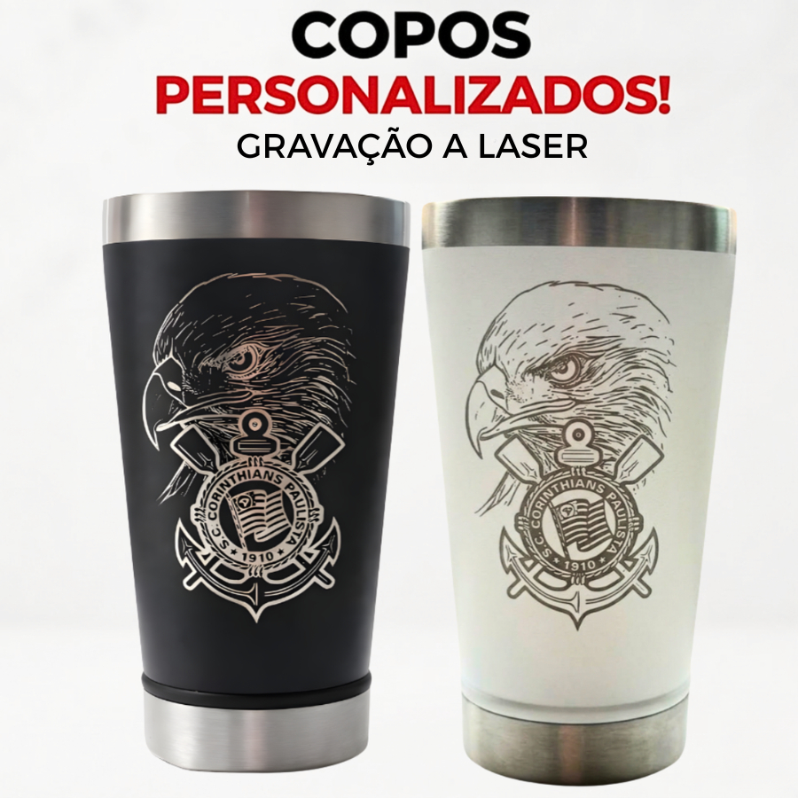 Copo de Time Térmico Personalizado Corinthians 473ml Gaviões