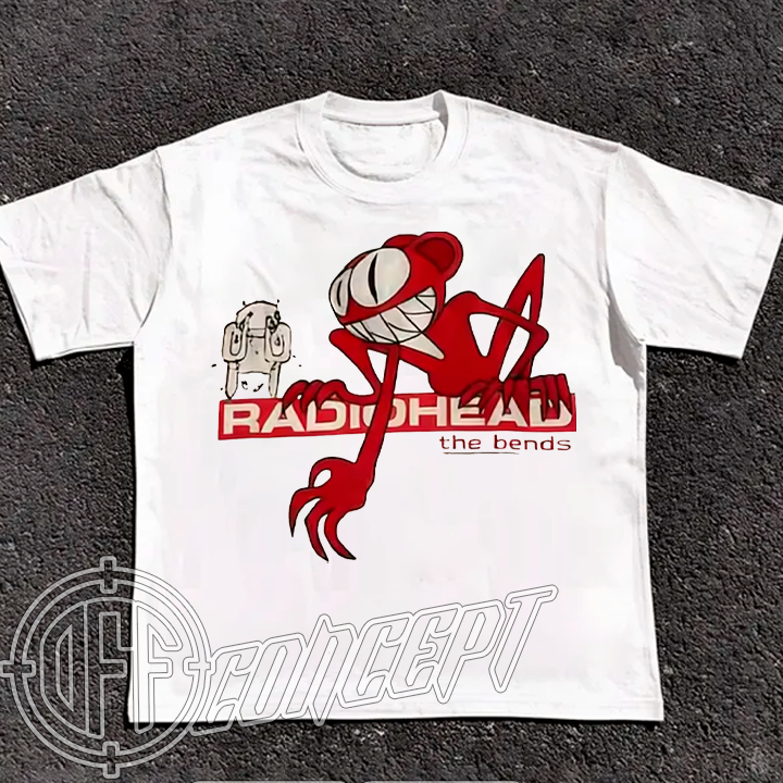 Camiseta Basica e OVERSIZED Radiohead The Bends Devil Badna Rock World Tour Vintage 90s Unissex em Oferta na Shopee