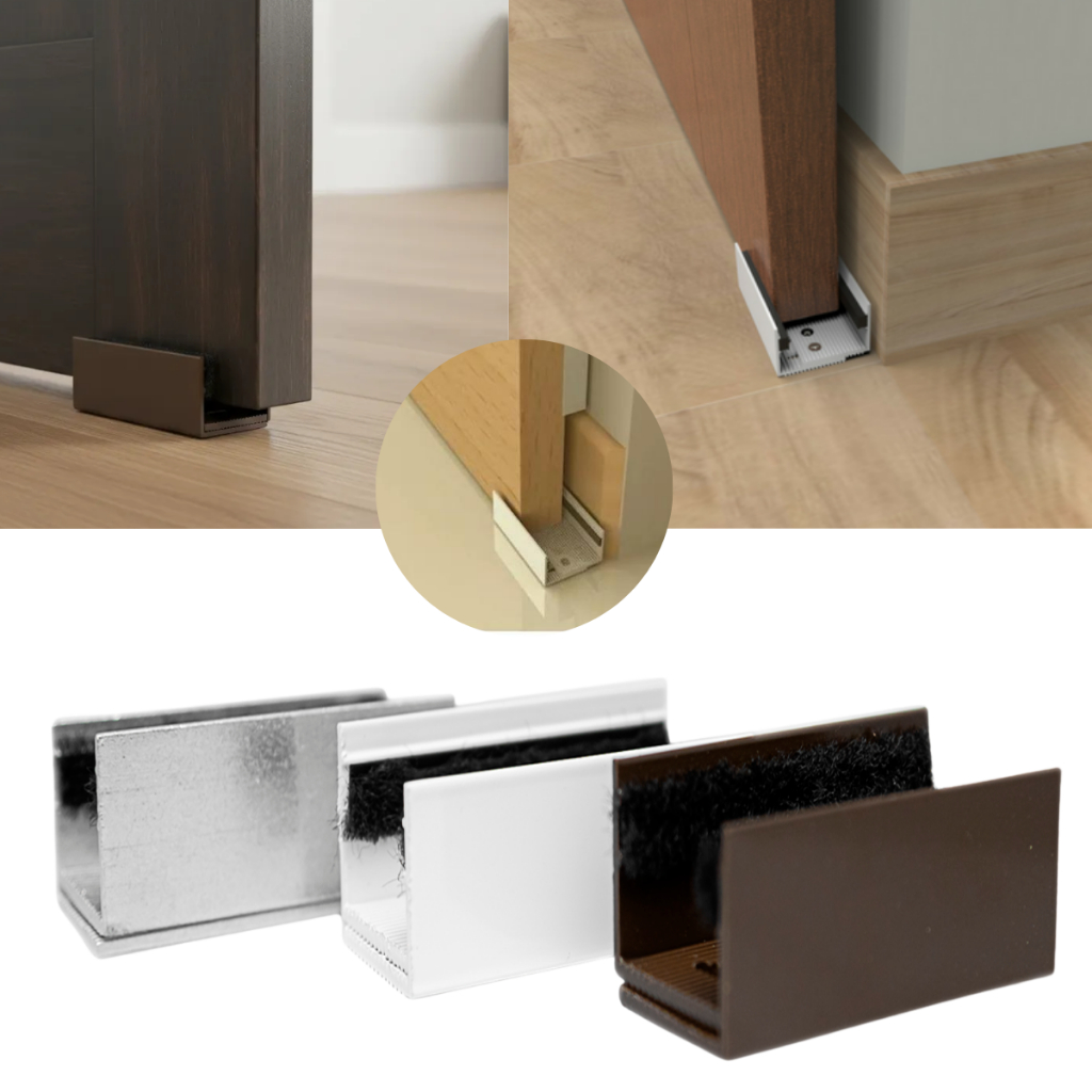 Pino guia inferior para porta de correr de madeira com feltro não risca a porta em 3 cores 1 peça em Oferta na Shopee