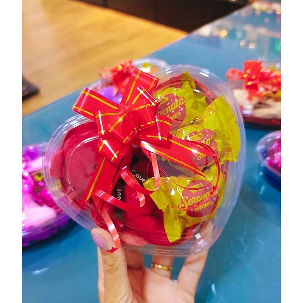 KIT 2 CORAÇÃO COM URSINHO CHAVEIRO + BOMBONS DE CHOCOLATE PARA PRESENTE LEMBRANCINHA DIA DAS MAES NAMORADOS NATAL