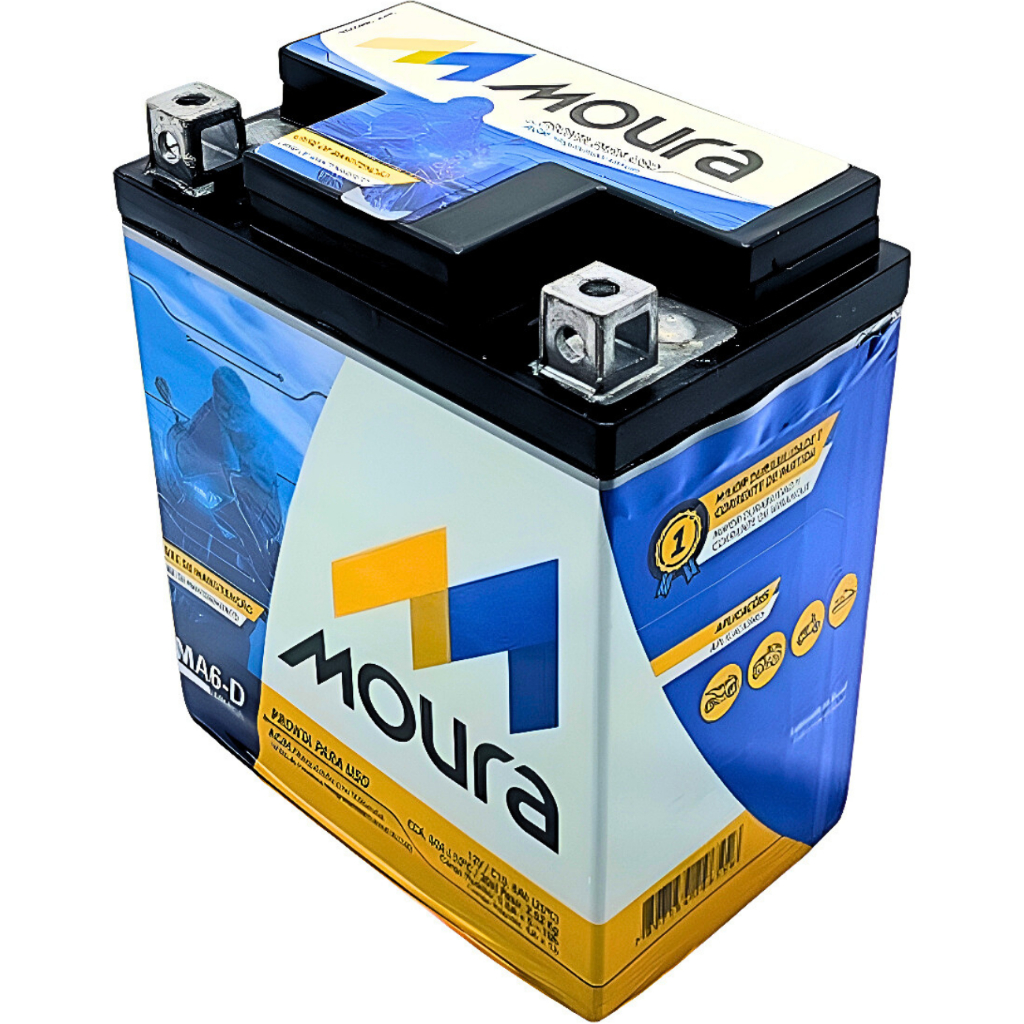 Bateria Moura Moto MA6D 6ah Original Selada Twister Fazer 250 Lander