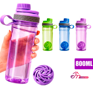 Coqueteleira Shakeira 800ml - Garrafa Whey Academia Fitness Grande com mixer Ball Esportiva em Oferta na Shopee