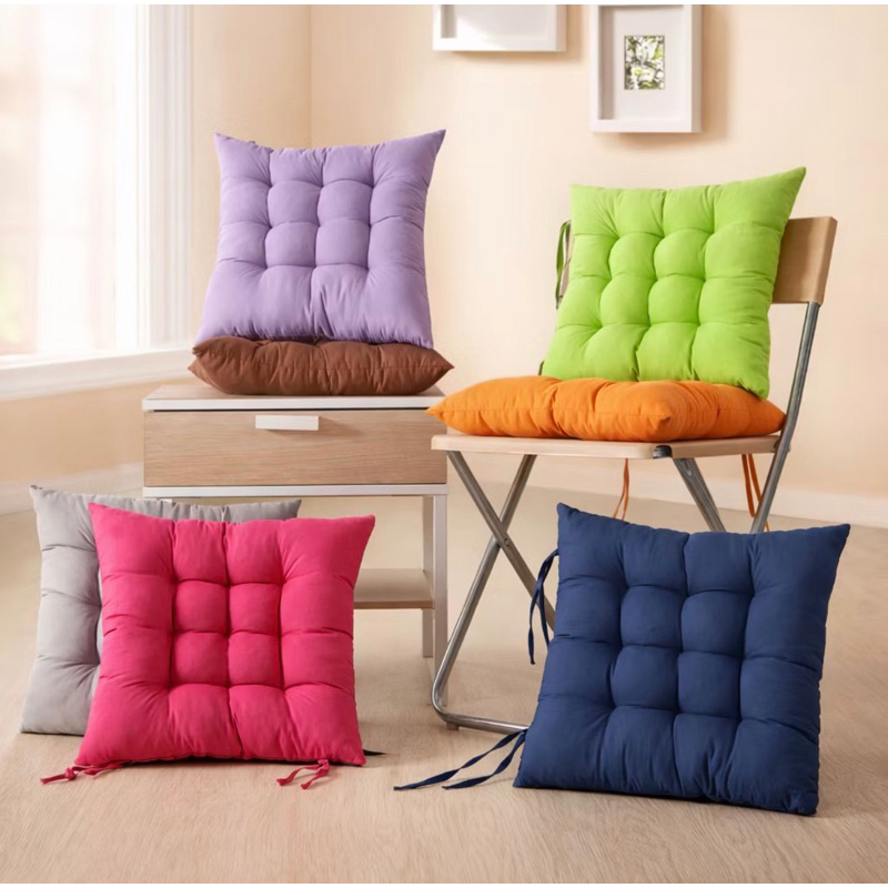 KIT 6 Almofadas para Cadeira 40x40 Futon Macia Confortável Assento Cozinha Sala Varanda Escritório