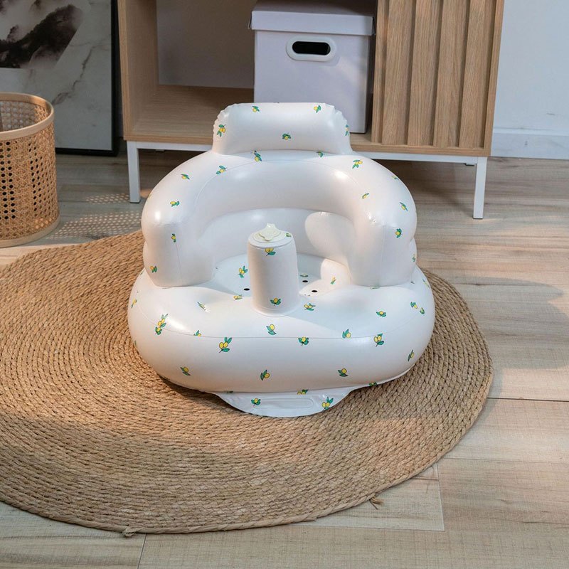 Sofá Inflável Infantil para Bebês 0-3 Anos Cadeira Portátil com Temas de Animais Segura e Leve para Uso Interno e Exerno