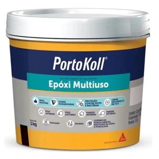 Rejunte Epóxi Portokoll Grafite 1kg Multiuso Piscina em Oferta na Shopee