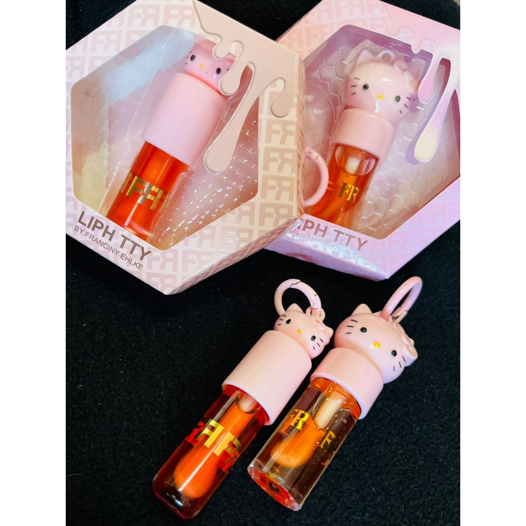 KIT COM 2 P e G GLOSS LABIAL HELLO KITTY HIDRATANTE COM CHAVEIRO DOIS TAMANHOS DIFERENTES