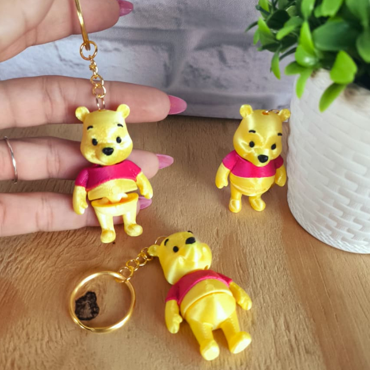 Chaveiro Ursinho Pooh Lembrancinha Chaveirinho Tema Festa Aniversario