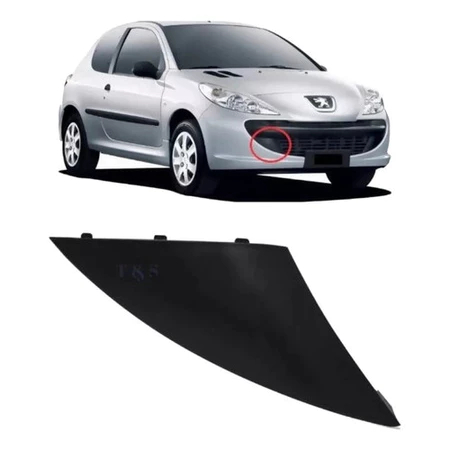 Tampa Reboque Parachoque Dianteiro Peugeot 207 2007 A 2013 em Oferta na Shopee