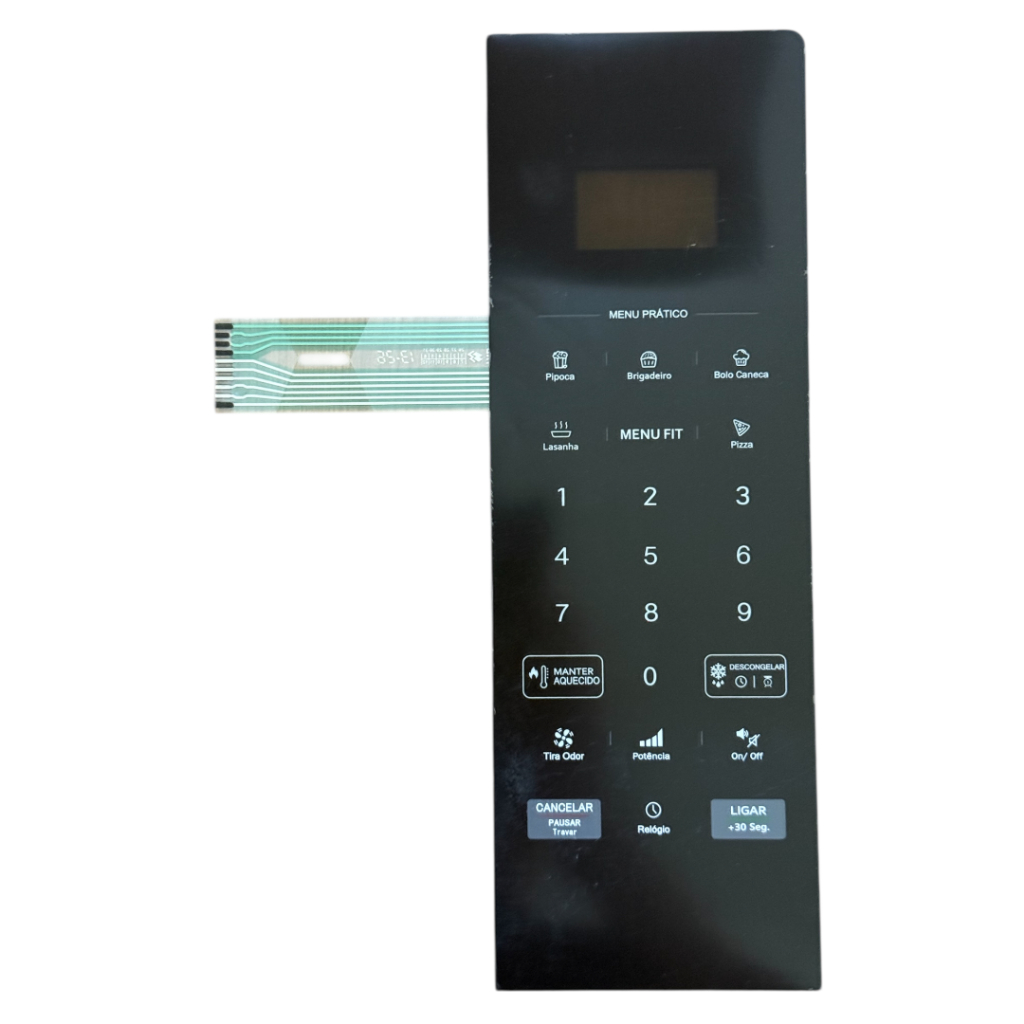 TND Membrana Teclado para Micro-ondas Compatível com Philco PM 36 PM36 Preta