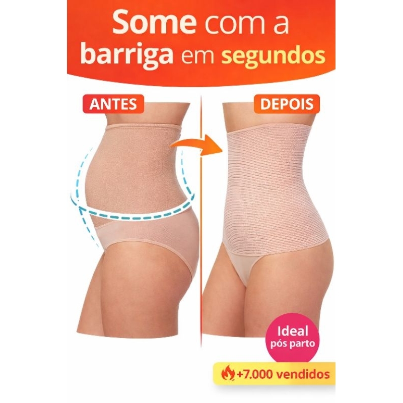 Calcinha Para Pós Parto/Cesária Zero Barriga Alta Compressão barriga fina em segundos a Pronta Entrega.