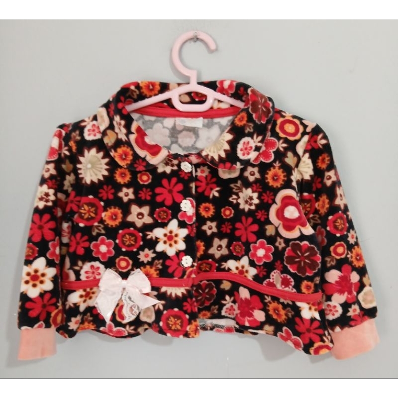✨ Casaco Infantil Floral Bebê 🧸 Tam G (Veste 6 a 9  Meses) | Manga Longa Fofo