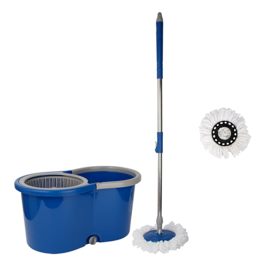 Mop Giratório 360° + Kit Refis Limpeza Completa Cerâmica Piso Frio Laminado Porcelanato Vinílico