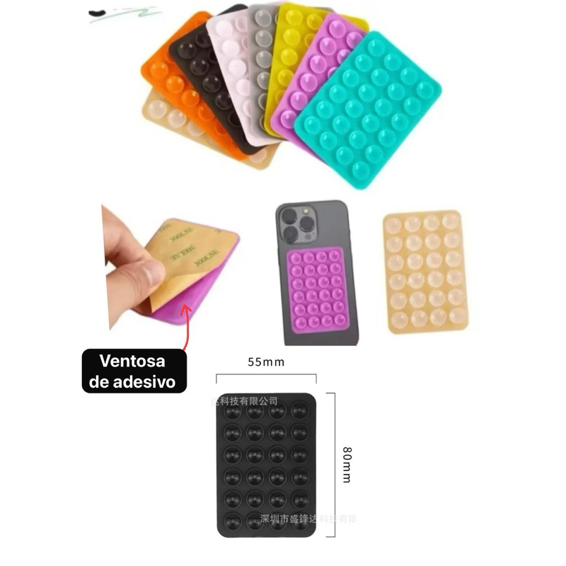 Ventosas De silicone De 1 Unidade  Minimalista Preto / Capa De Telefone Antiderrapante  Suportel