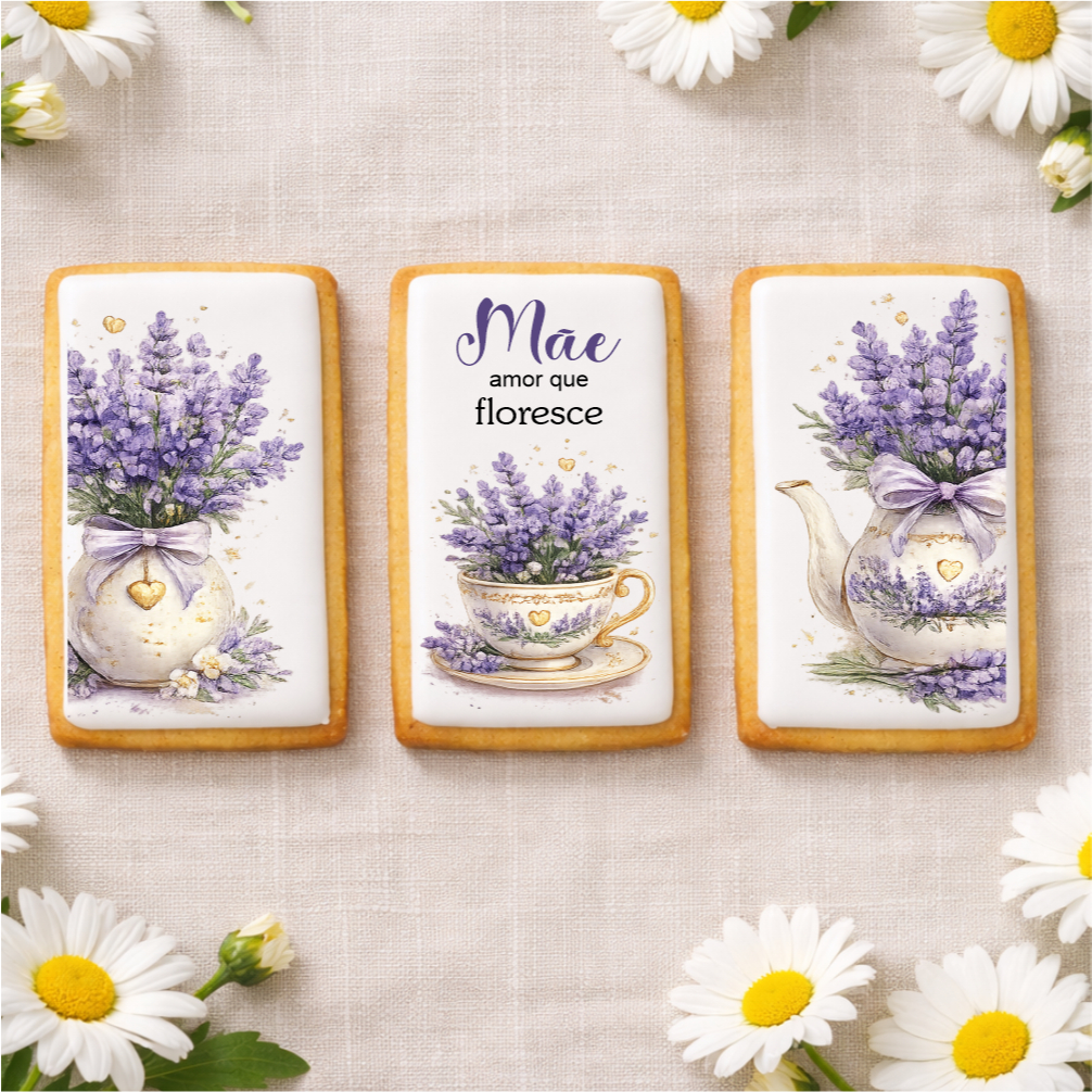 Papel Arroz Dia das Mães Trio Palito Floral - Folha A4 - com 15 imagens - Bolacha/Biscoito em Oferta na Shopee