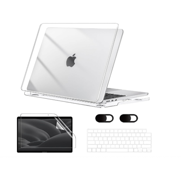 Capa para Macbook Air 13,6'' COR PRETO A2681(M2) 2022/A3113(M3) 2024/A3240(M4) 2025/(M5)2026, Com Película de Teclado...