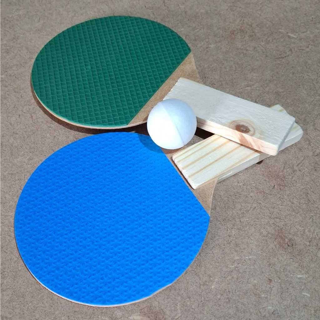 Raquete Ping Pong Tênis De Mesa 1 Par Com 1 Bolinha Cor Sortida.