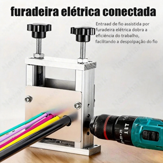 Decapador Manual De Fios Para Uso Doméstico De 1-25 Mm Descascador Elétrico De Cabos Com Suporte De Manivela Furadeira em Oferta na Shopee