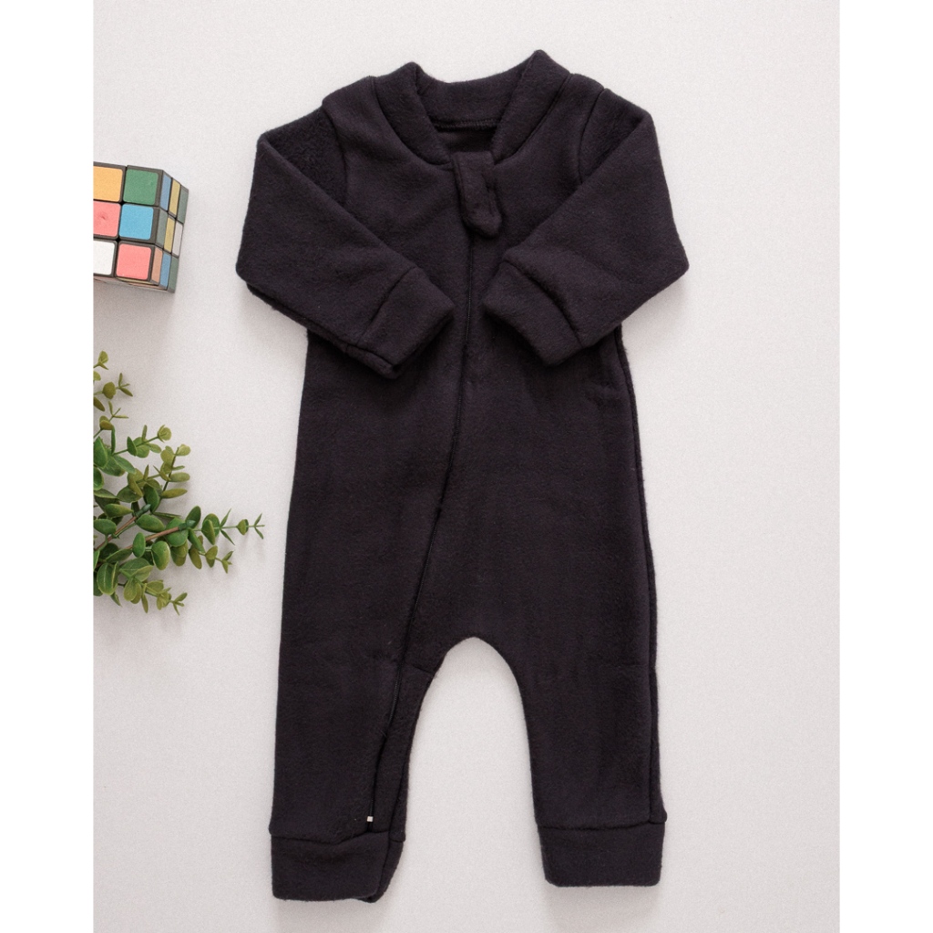 Macacão Bebê Soft Antialérgico Premium Cores Lisas Preto Azul Bebê Marinho Pérola Rosa Bebê Bordô Pink Mostarda
