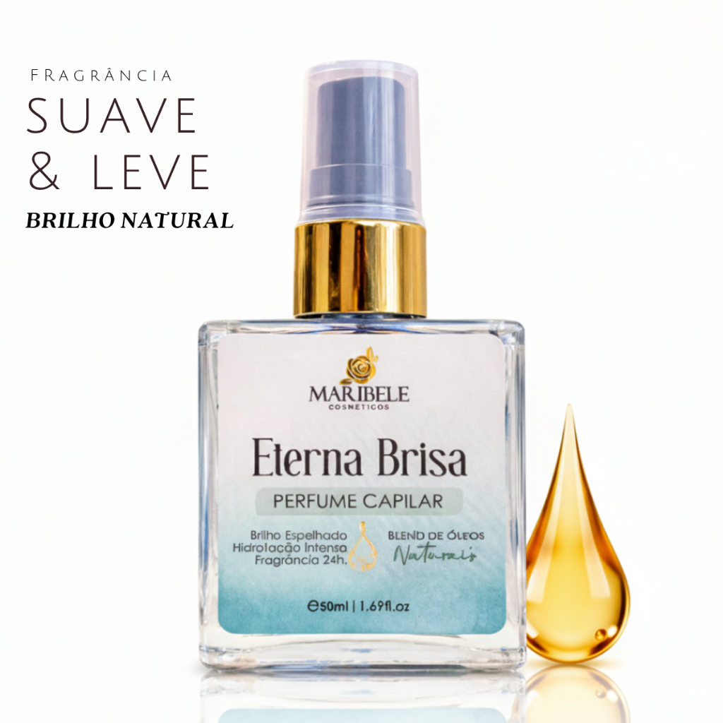 Perfume Capilar 50ml Eterna Brisa Suave Leve Brilho Natural 24h Anti Frizz Hidratação em Oferta na Shopee