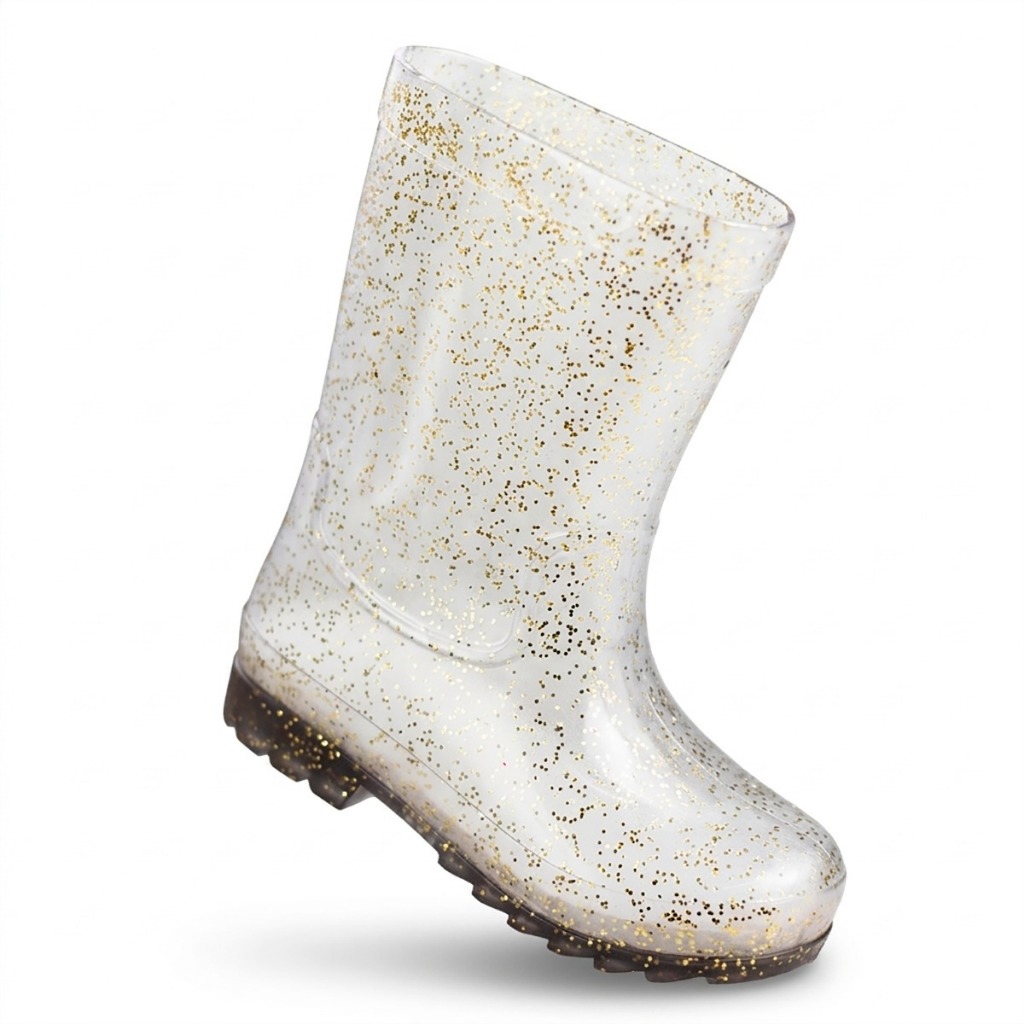 Galocha Glitter Infantil Menina Botinha Coturno Cano Médio Leve Macia Antiderrapante Promoção