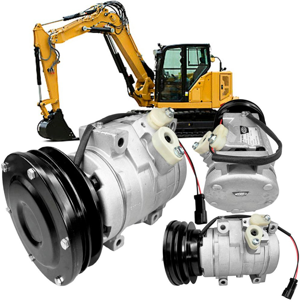 Compressor Ar Condicionado 1a 24v Compativel Com Caterpillar 310 320 - 600.129