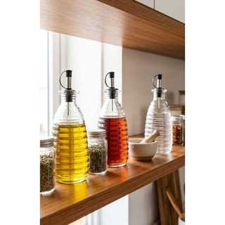 Porta Azeite e Vinagre em Vidro com Bico Dosador 270ml Gali 1UN