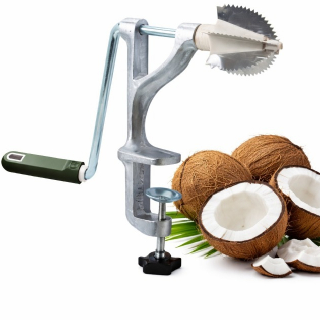 Ralador Raspador de coco manual com Lâminas em inox fixação com morsa cocada doce coco ralado